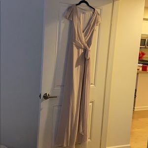 Blush colored floorlength gown